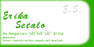 erika setalo business card